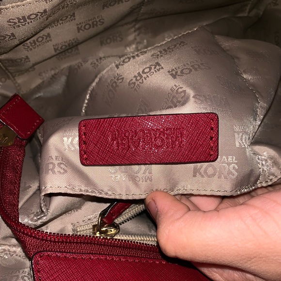 Burgundy Michael Kors Purse - Picture 8 of 8